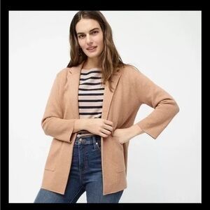 J. Crew Sophie Merino Wool Sweater Blazer XS Camel
